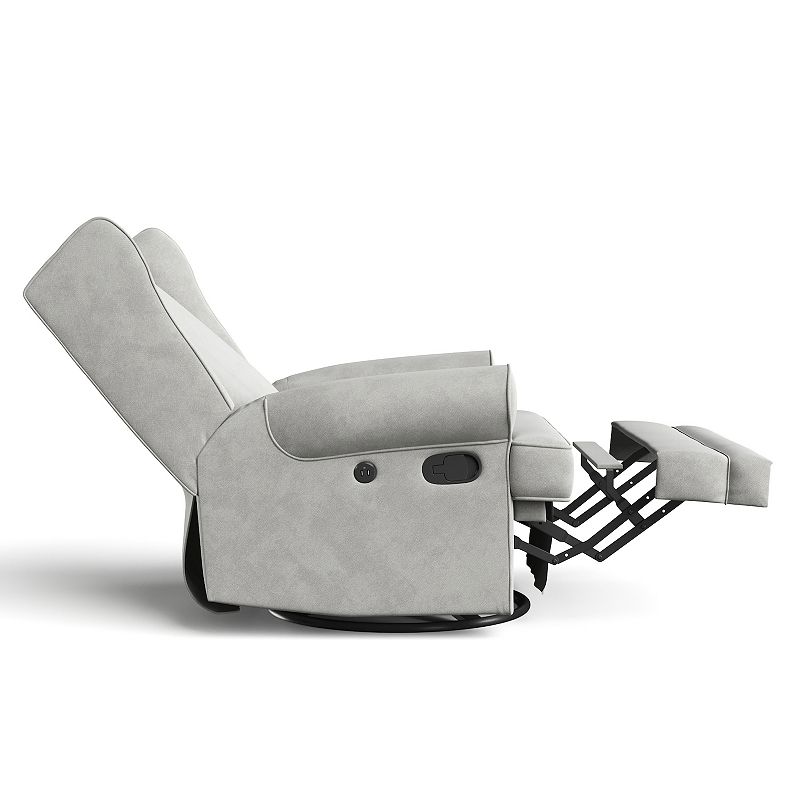 Storkcraft Serenity Wingback Upholstered Recliner Glider