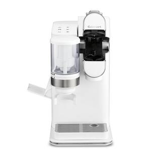 Cuisinart Grind and Brew Single Serve 1-Cup White Coffee Maker with Conical Burr Grinder DGB-2W