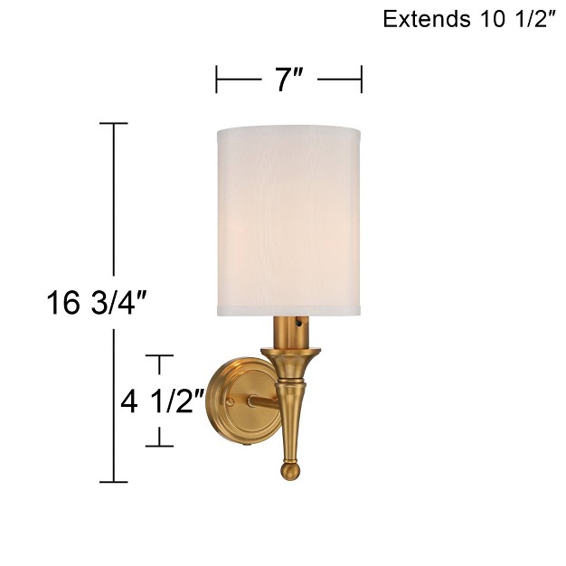 Warm Gold Traditional Plug in Wall Sconce