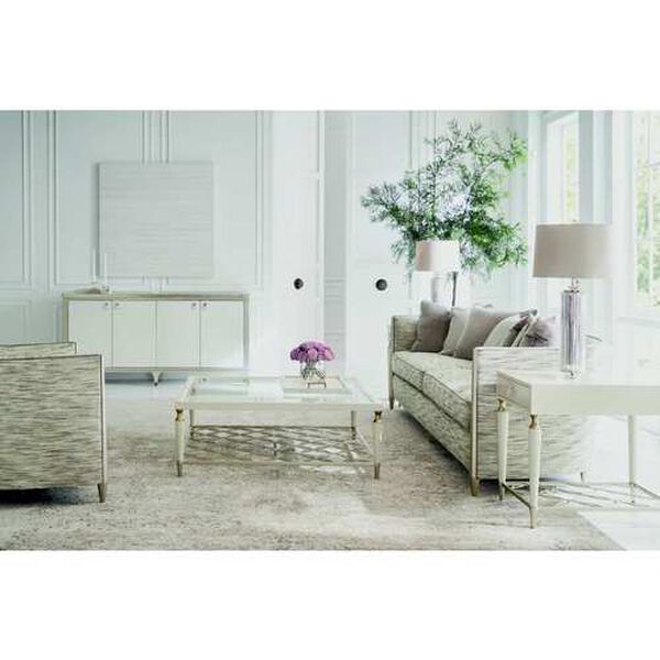 Caracole Upholstery Soft Silver Piping Hot Sofa