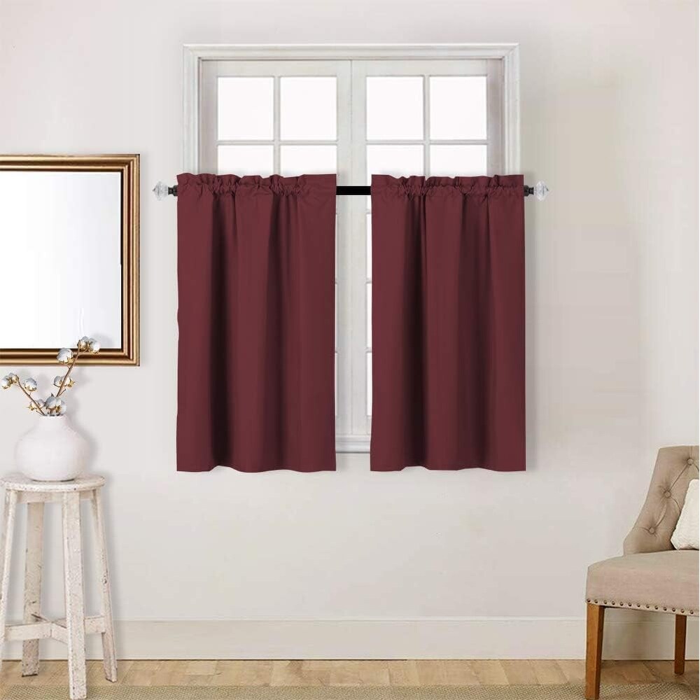 2 Panels Blackout Tier Curtain   36X54\