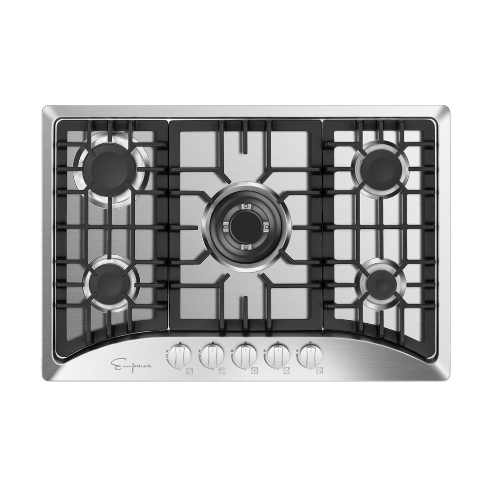 Empava 30 in Gas Stove Cooktop in Stainless Steel with 5Sealed Burners