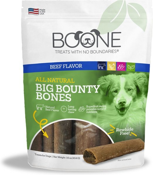 Boone Bounty Big Bones Natural Beef Flavor Dog Treats， 16-oz bag