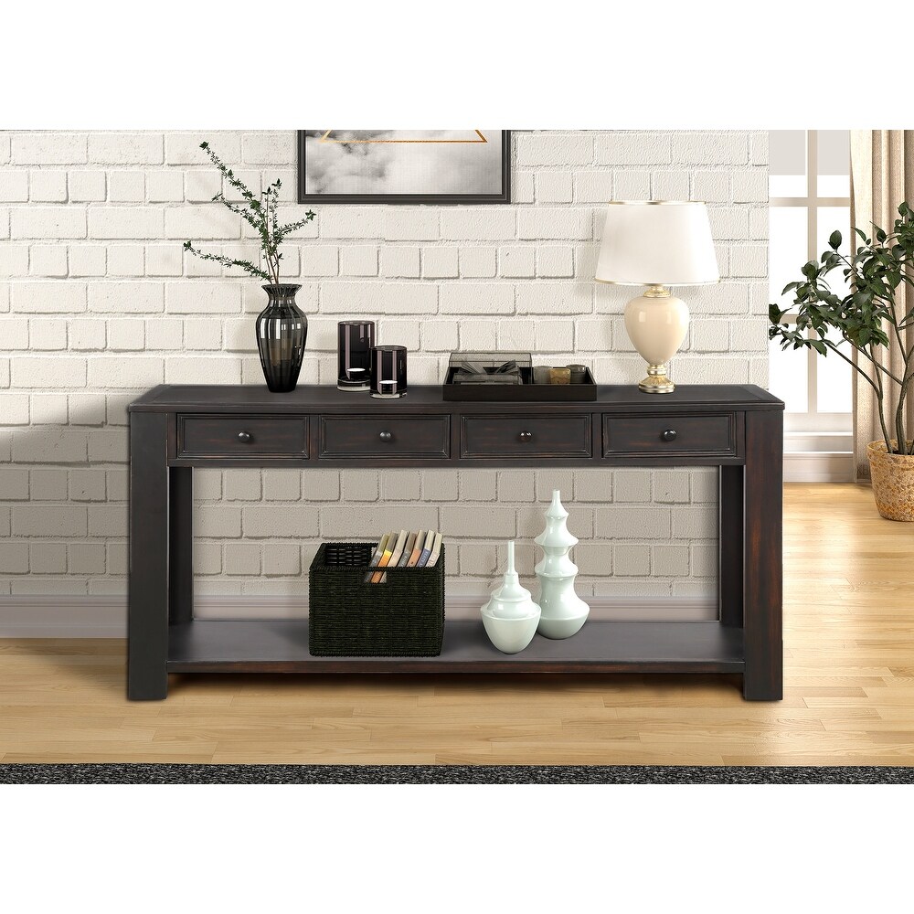 Console Table for Entryway Hallway Sofa Table with Storage Drawers