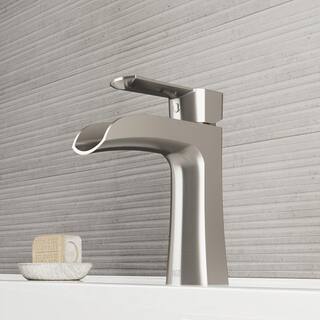 VIGO Paloma Single Handle Single-Hole Bathroom Faucet in Brushed Nickel VG01041BN