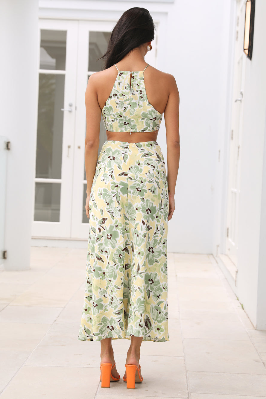 Brunch For Two Midi Dress Green