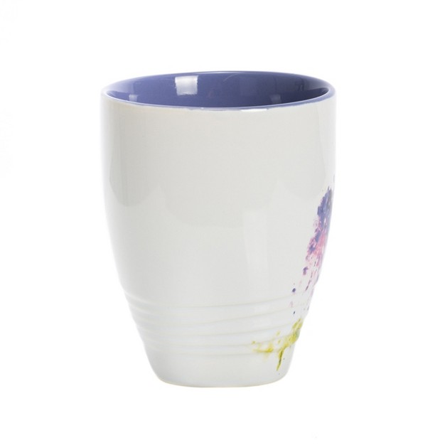 Demdaco Kaleidoscope Butterfly Mug 12 Ounce Blue