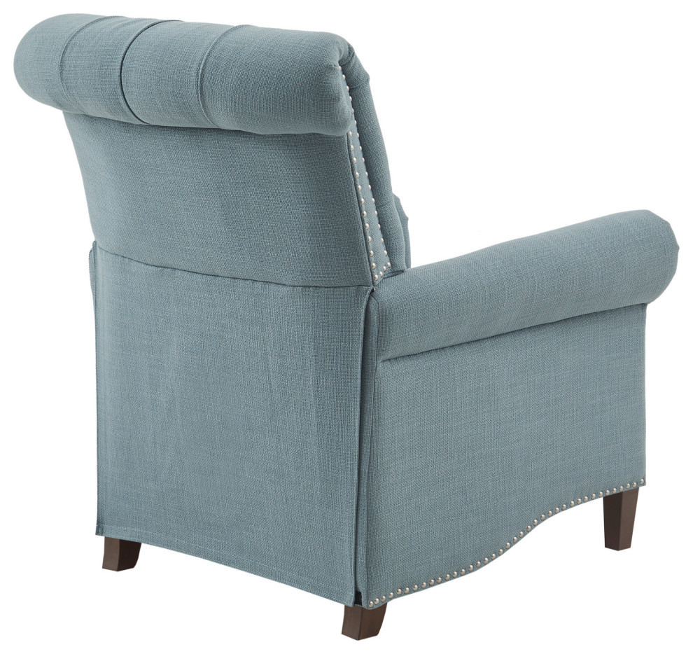 Aidan Rolled Back Push Back Recliner Accent Chair   Transitional   Recliner Chairs   by Olliix  Houzz