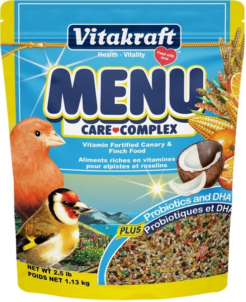 Vitakraft Menu Premium Vitamin-Fortified Canary and Finch Food， 2.5-lb bag