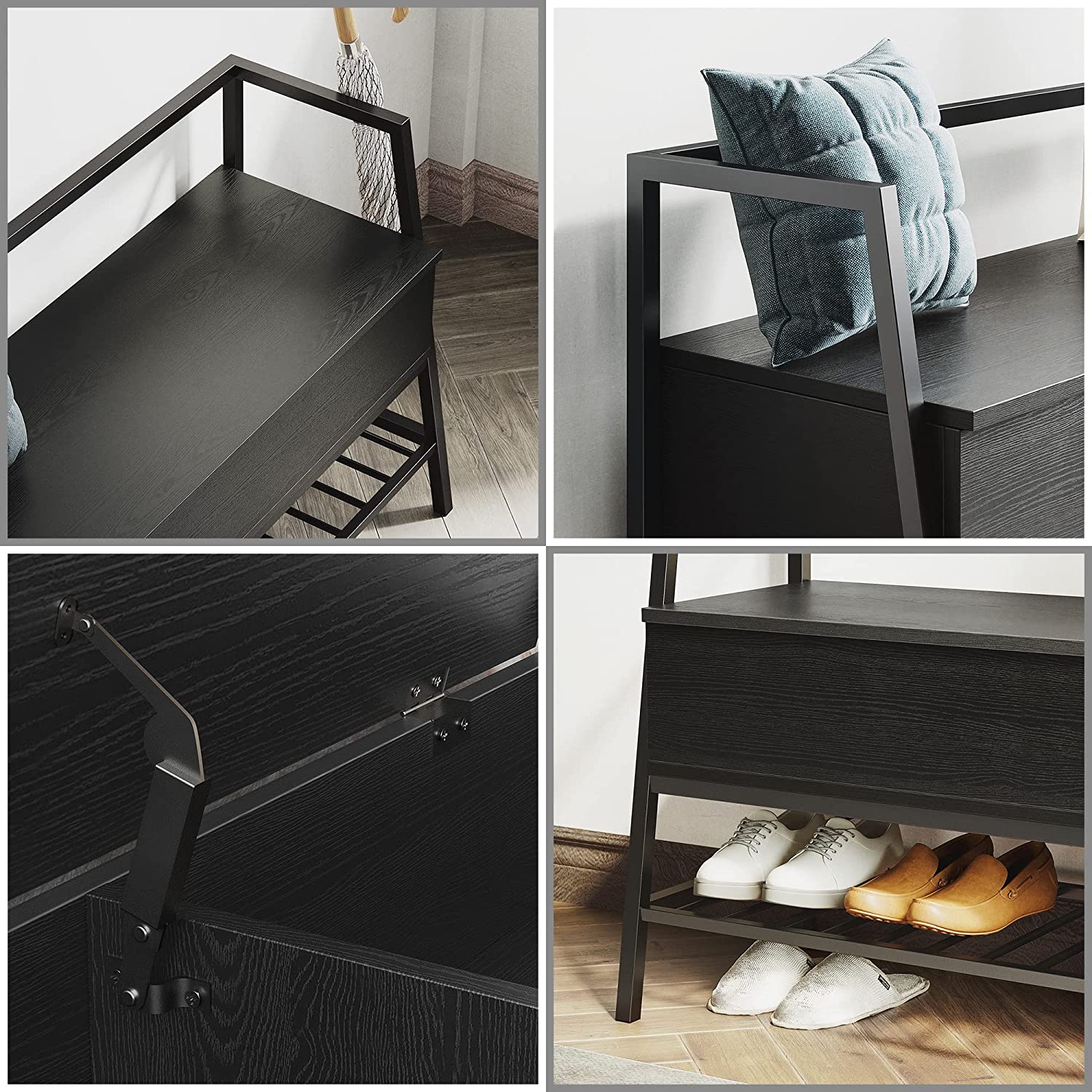 Entryway Bench Shoe Bench With Shoe Rack and Storage Box for Entryway, Bedroom, Hallway