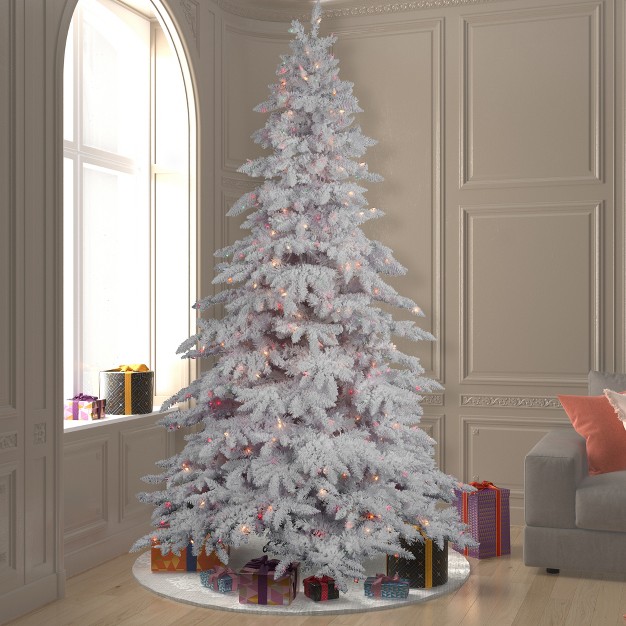 Vickerman Flocked White Spruce Artificial Christmas Tree