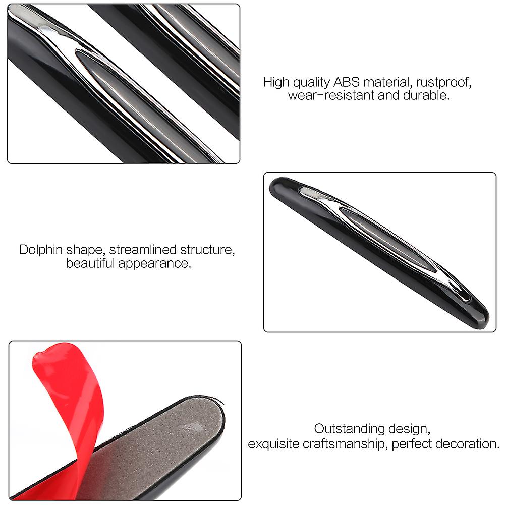 4pcs Car Door Edge Guards Trim Cover Strip Corner Bumper Anti Collision Scratch Protector Black