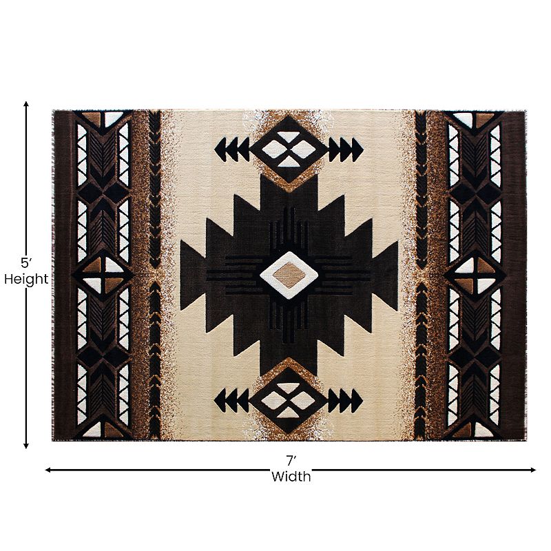 Masada Rugs Masada Rugs 5'x7' Southwest Native American Area Rug - Design C318 Berber