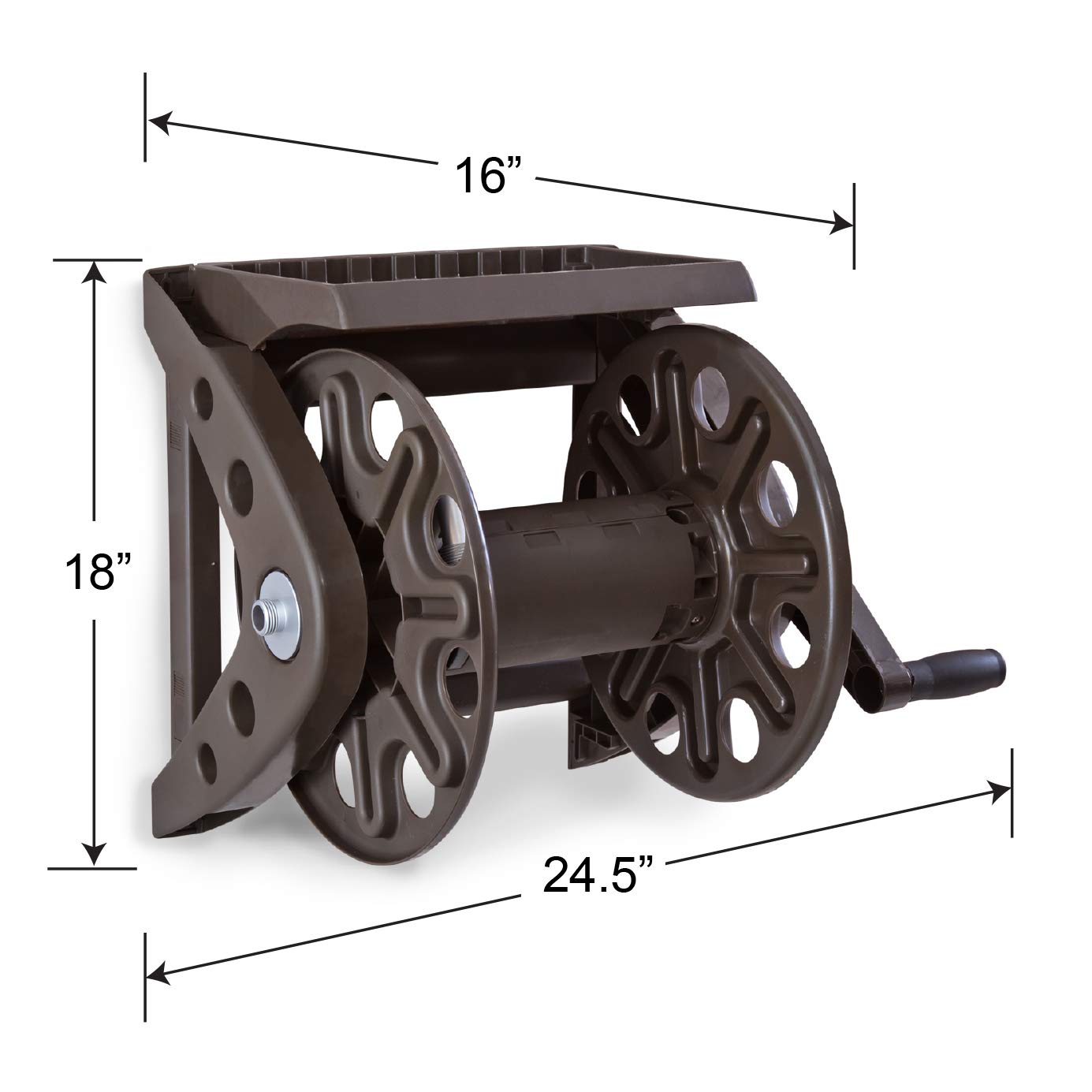 Liberty Basics Wall Mounted Hose Reel with Shelf