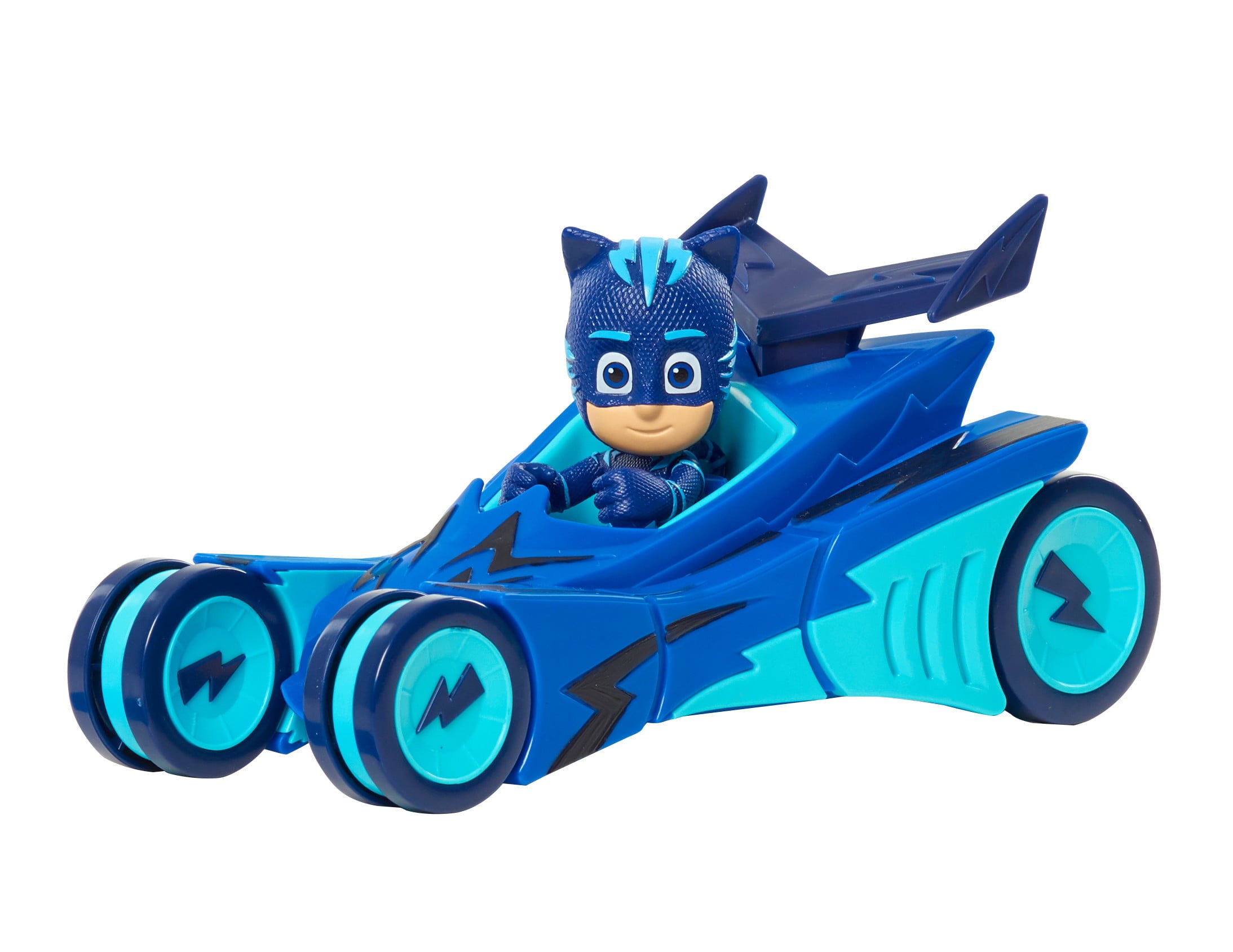 PJ Masks Catboy and Cat-Car， 2-Piece Articulated Action Figure and Vehicle Set， Blue，  Kids Toys for Ages 3 Up， Gifts and Presents