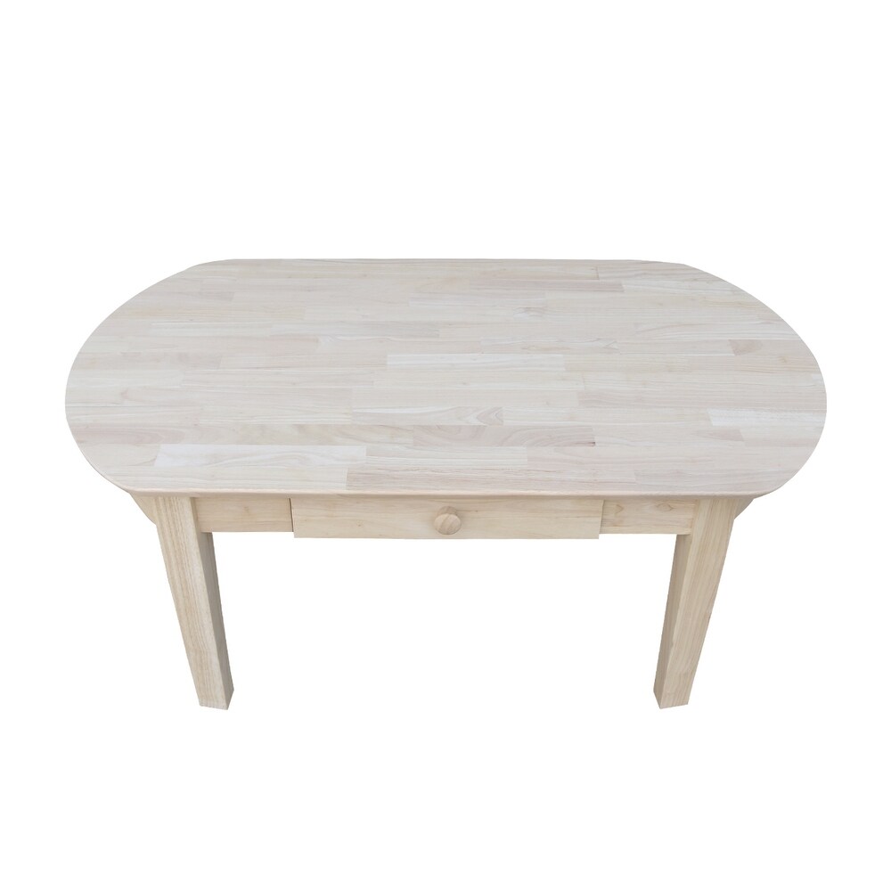 Philips Oval Unfinished Solid Parawood Coffee Table