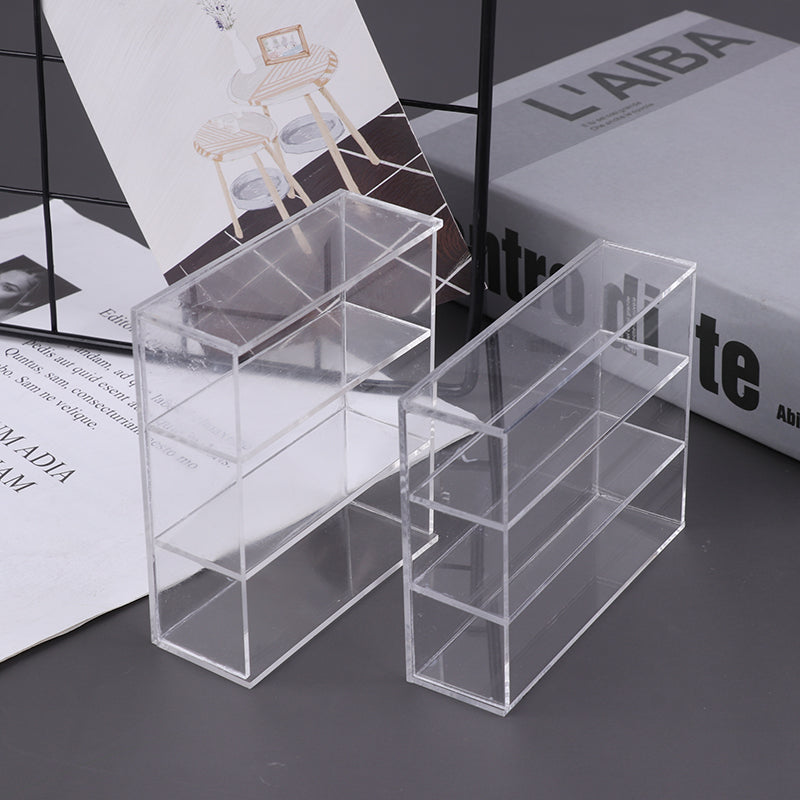 MageCrux 1/12 Dollhouse Miniature Acrylic Display Case Cupboard Showcase Display Shelf