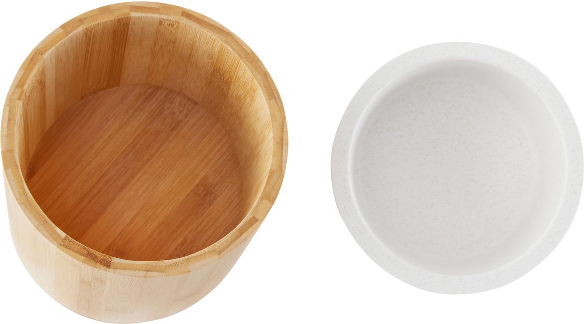 Frisco Elevated Slanted Bamboo Melamine Non-Skid Dog Bowl with Bamboo Stand