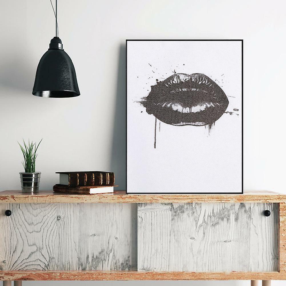 Bedroom Black Lips Wall Art Print Poster Canvas Living Room Home Office Decor