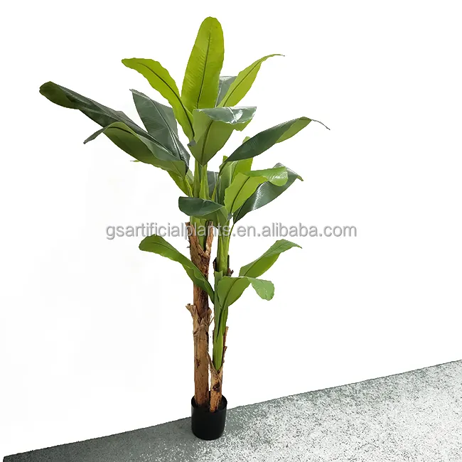 Customization Reality  Plastic 180Cm Artificial Banana Leaves For Indoor Outdoor Decoration Artificial Trees