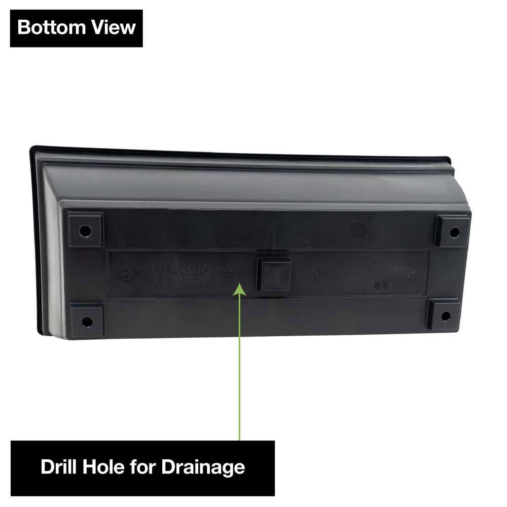 Dynamic Design Newbury Extra Large 26.85 in. x 12 in. 17 qt. Black Resin Deck Box Outdoor Planter NQ2710BK