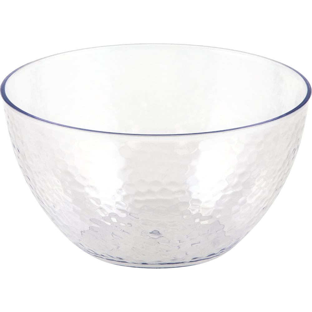 30 Oz. Round Clear Pebble Clear Pebble Bowl， Pack of 2