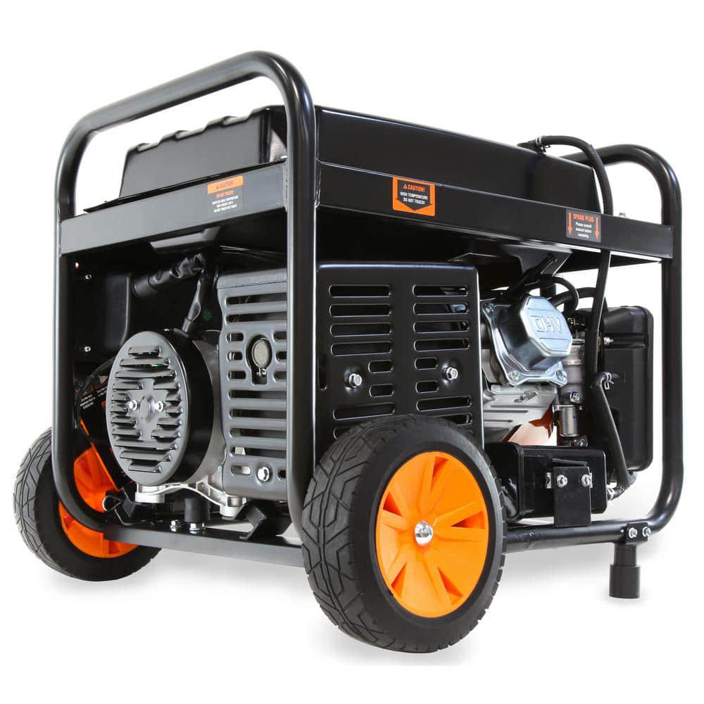 WEN 4750Watt 120Volt240Volt Dual Fuel Electric Start Portable Generator with Wheel Kit and CO Shutdown Sensor