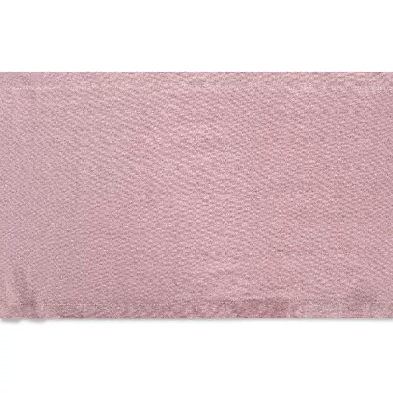 14 x 72 Rose Pink Rectangular Solid Chambray Table Runner