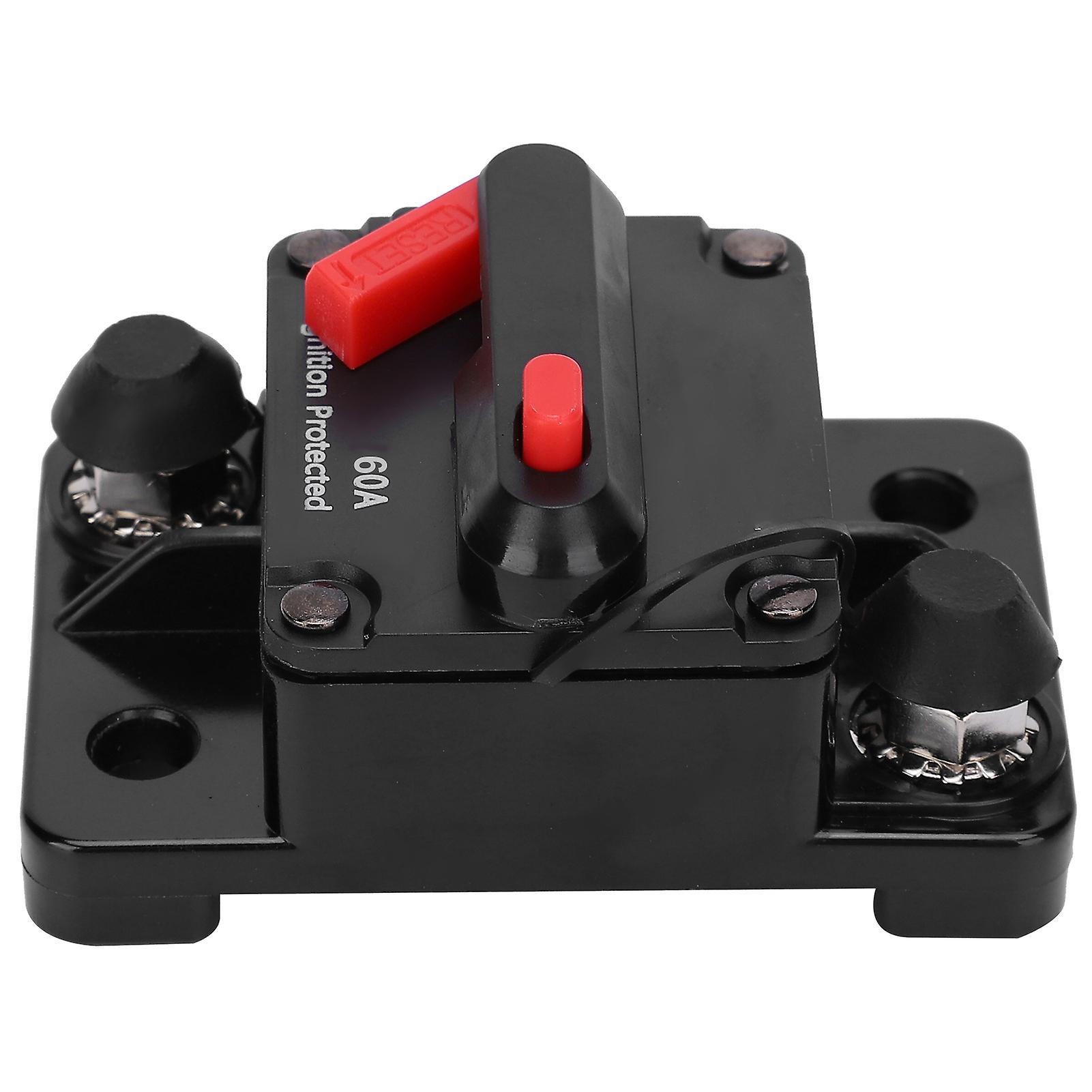 Circuit Breaker Auto Reset Fuse Holder Copper Waterproof Automatic Switch Red Dc1242v60a