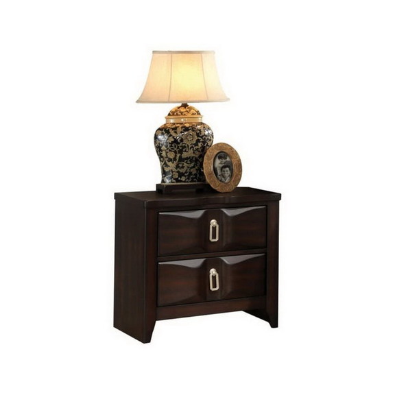 Benzara BM185690 Transitional Style Wood Nightstan...