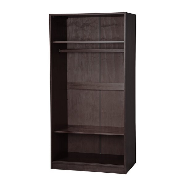 Palace Imports 100% Solid Wood 2-Sliding Door Wardrobe Armoire with Optional Mirrored Doors - - 20000830