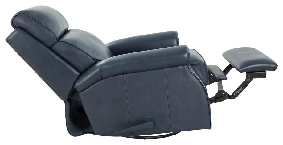 8 4001 Crews Swivel Glider Recliner  Navy Blue   Transitional   Recliner Chairs   by PARMA HOME  Houzz