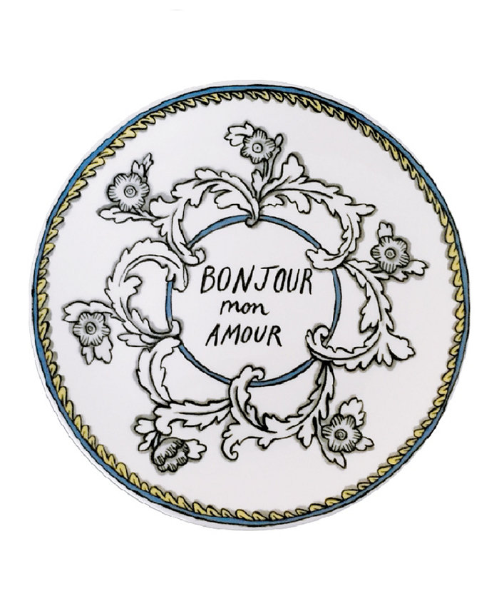 Twig New York Bonjour Mon Amour 8 Salad Plate