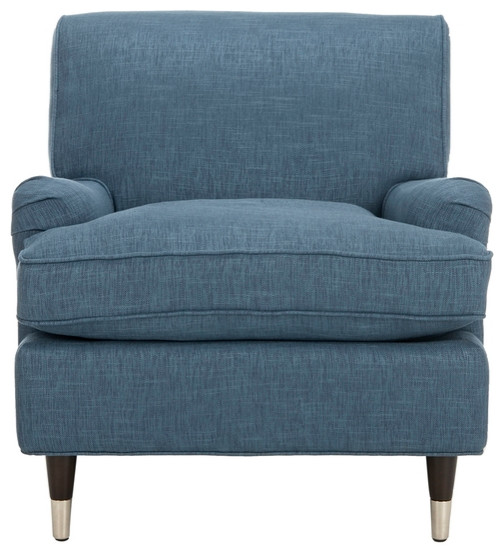 Chester Club Chair Navy   Midcentury   Armchairs And Accent Chairs   by Peachtree Fine Furniture  Houzz