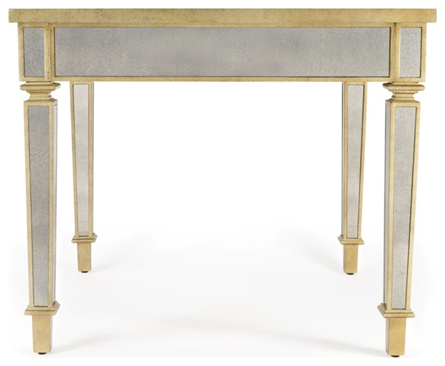 Butler Specialty Company Celeste Mirrored Game Table   Silver   Contemporary   Side Tables And End Tables   by Homesquare  Houzz