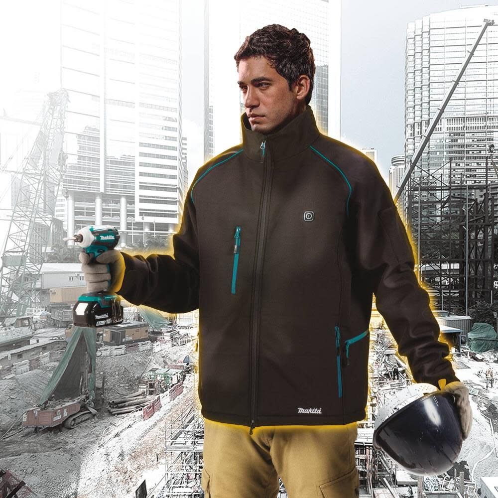 Makita 18V LXT Lithium-Ion Cordless Heated Jacket Jacket Only (Black 3XL) DCJ205Z3XL from Makita