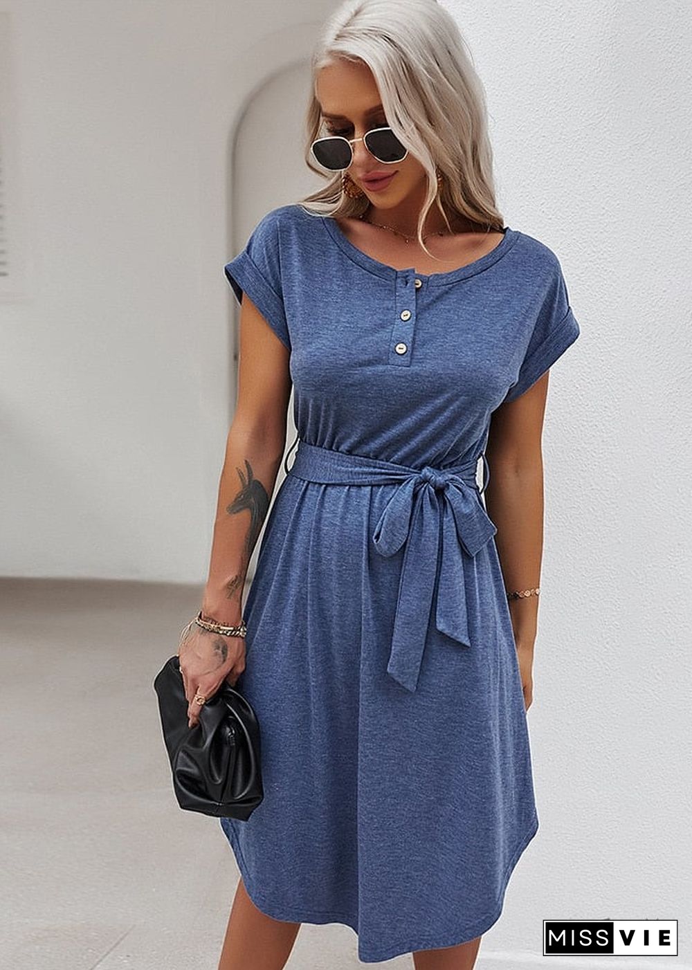 Boho Casual Style Midi Dress Anaya