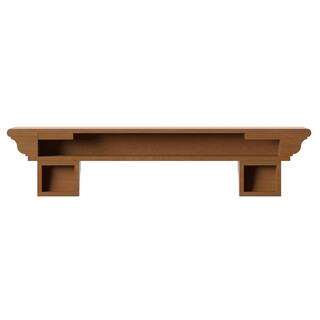 Twin Star Home 48 in. Traditional Boardwalk Birch Cap-Shelf Mantel MS48-6760-H423