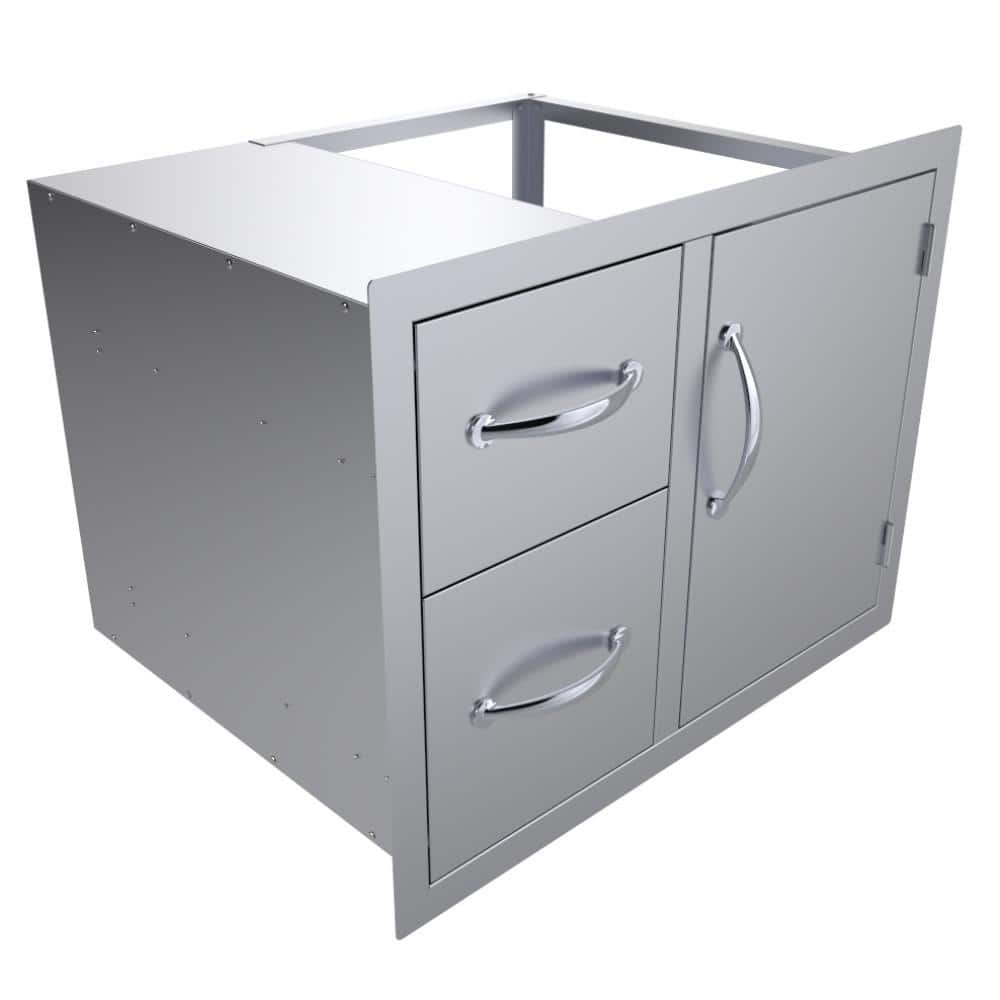 Sunstone Classic 30 in. Stainless Steel Double Drawer and Door Combo C-DDC30