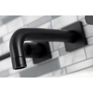 Kingston Brass Concord 2-Handle Wall Mount Bathroom Faucet in Matte Black HKS6120DL