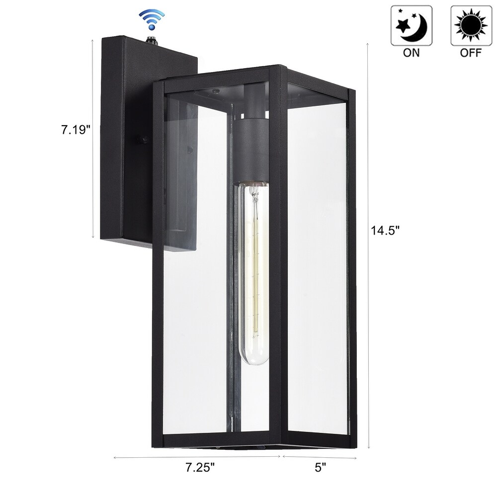 Matte Black 14.5'' H Outdoor Wall Lantern