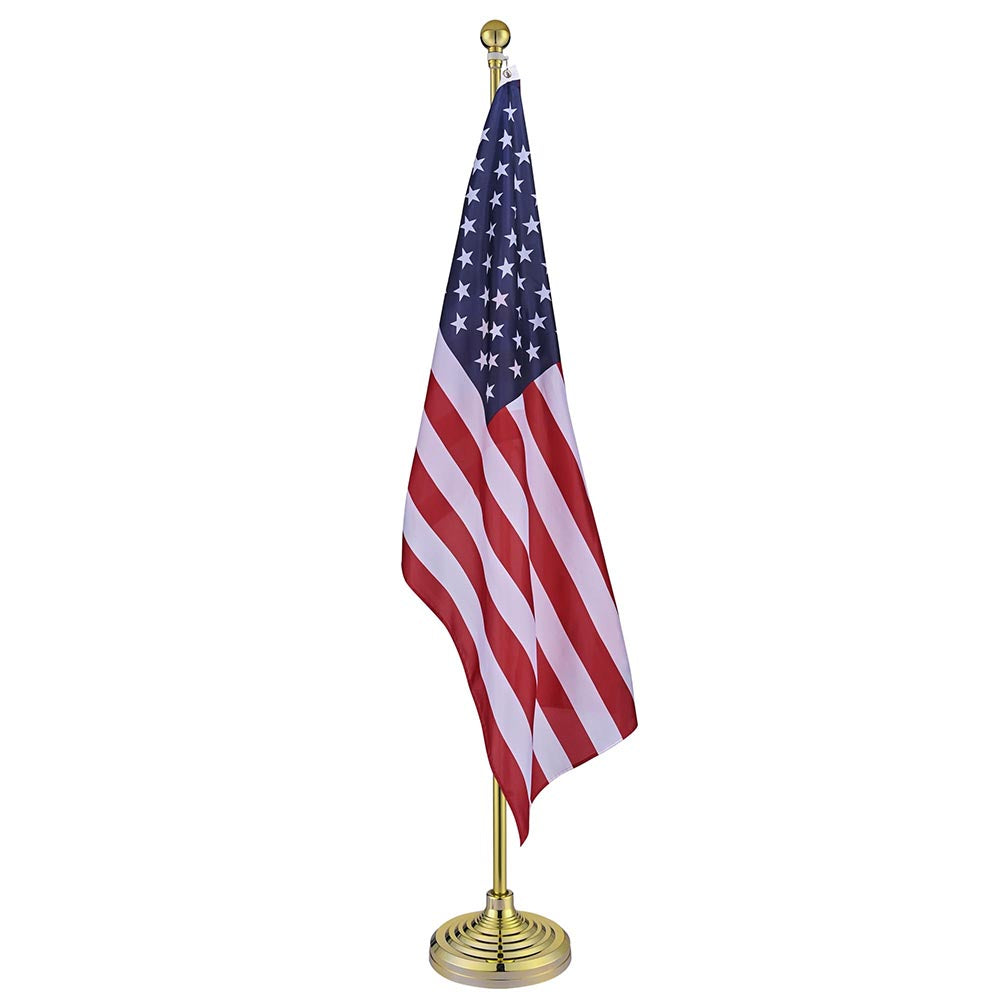 Yescom 6' Indoor Flagpole with Stand US Flag