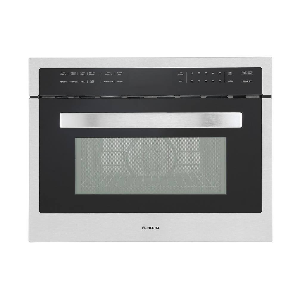 Ancona 24 in. Built-In Speed Combination Single Electric Wall Oven and Microwave Oven in Stainless Steel AN-2710SS