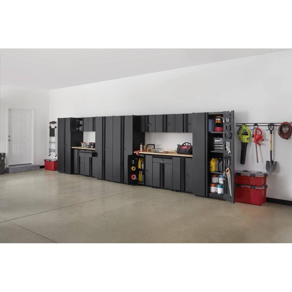 Husky 16-Piece Regular Duty Welded Steel Garage Storage System in Black (242 in. W x 75 in. H x 19 in. D) GS24016-WO