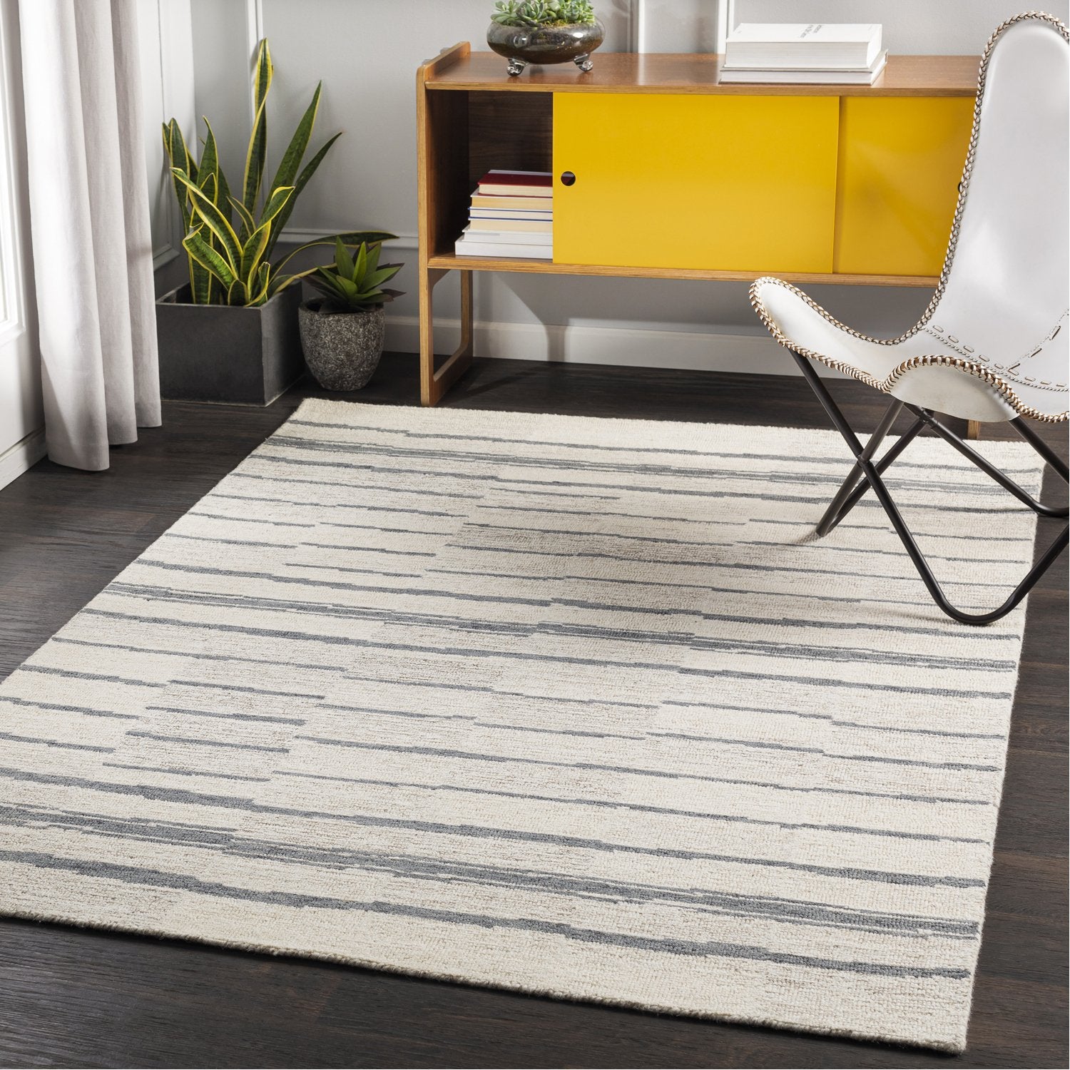 Granada Hand Tufted Rug in Taupe, Charcoal, Beige