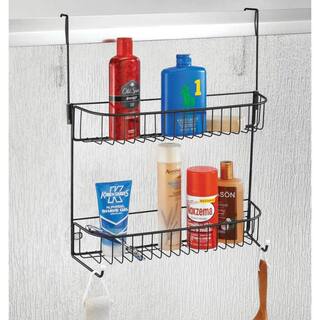 Dracelo Black Extra Wide Metal Wire Over The Bathroom Shower Door Caddy Hanging Storage Organizer B07MDYTTY6