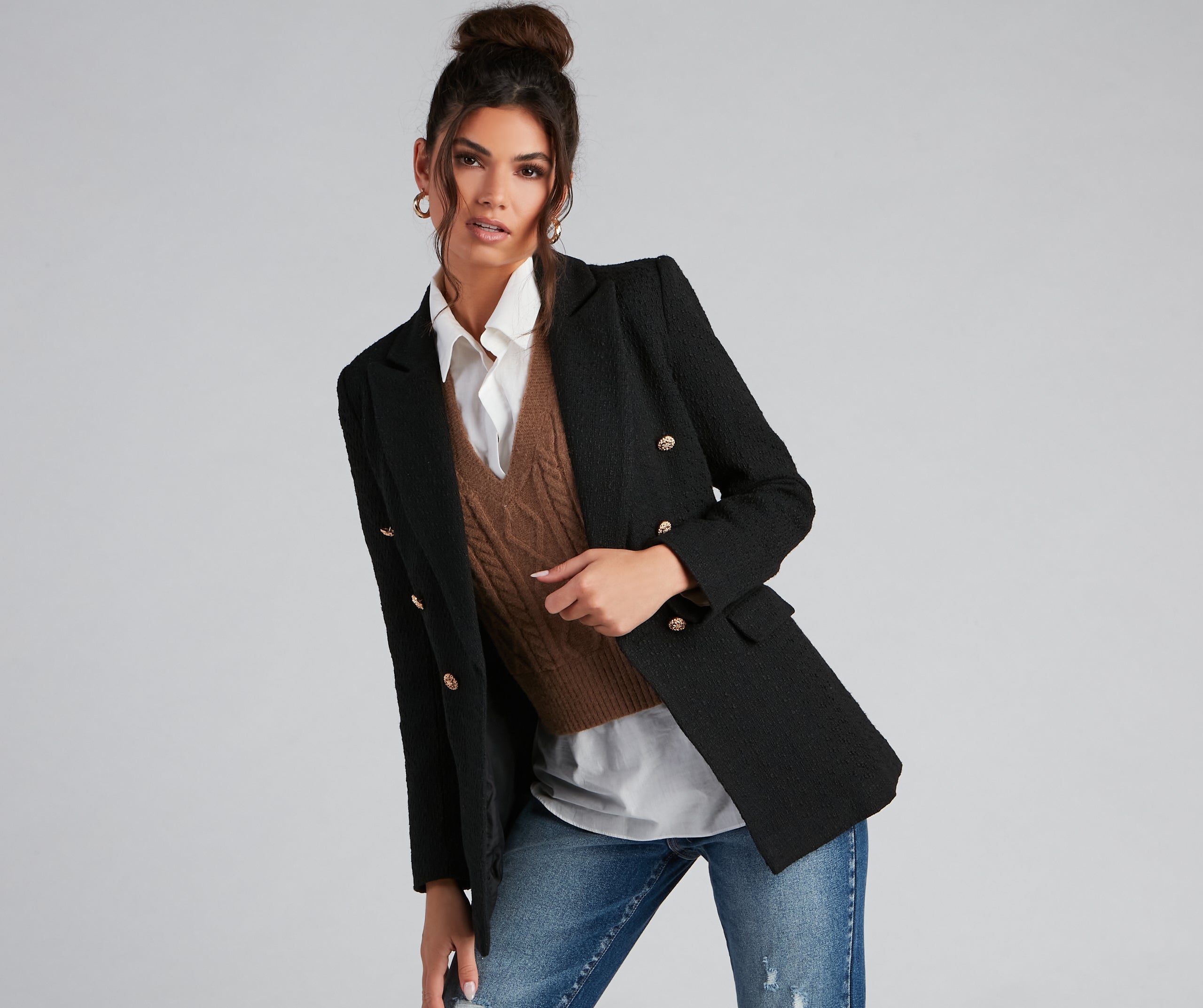 Posh Moment Tweed Blazer