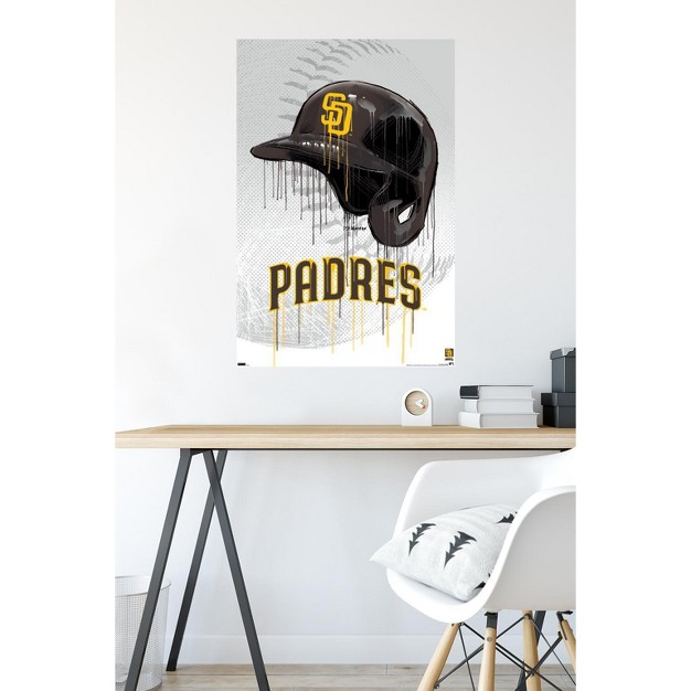 Trends International Mlb San Diego Padres Drip Helmet 22 Unframed Wall Poster Prints