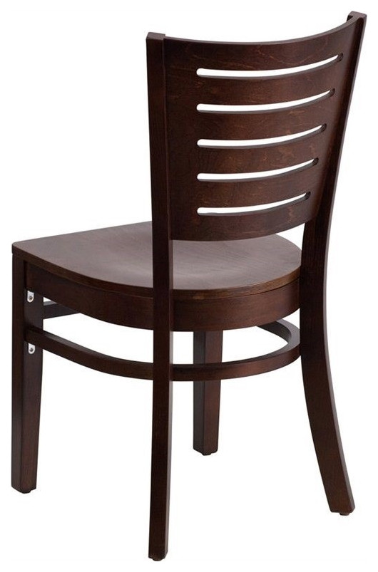 Flash Furniture Darby Restaurant Dining Chair in Walnut   Transitional   Dining Chairs   by Beyond Stores  Houzz