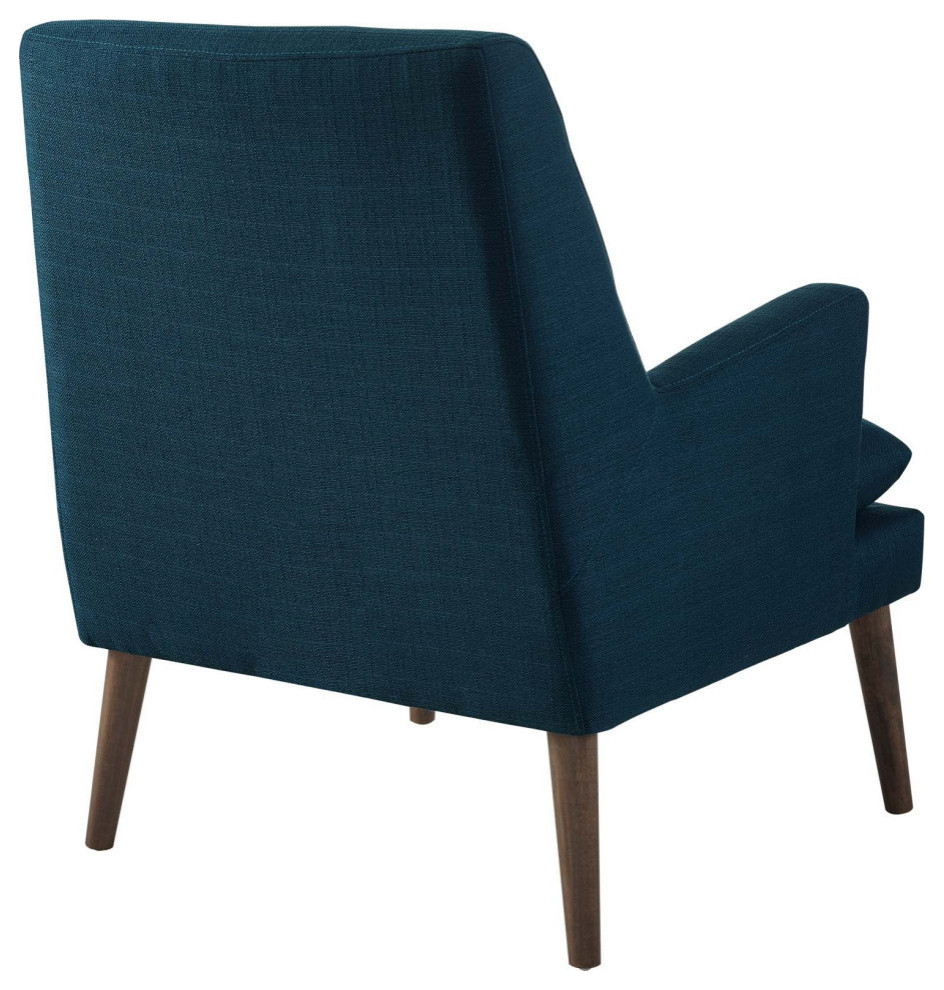 Ronan Azure Upholstered Lounge Chair   Midcentury   Armchairs And Accent Chairs   by V.S.D Furniture  Houzz